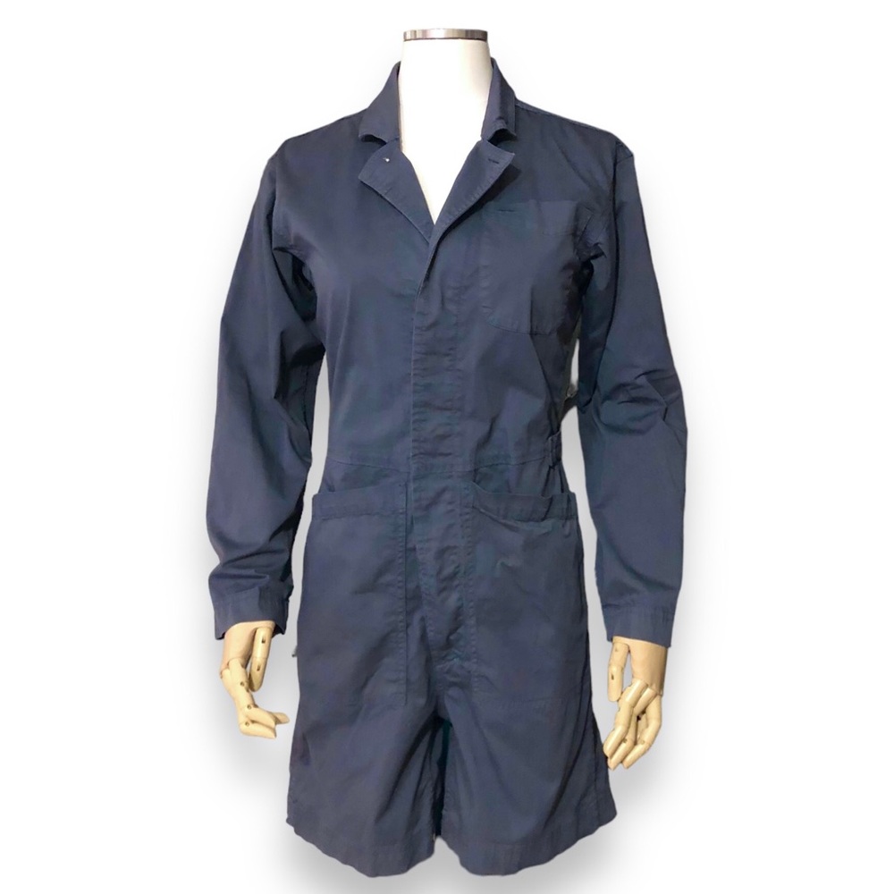 ALEX MILL Standard Short Jumpsuit Romper in Cotton Twill